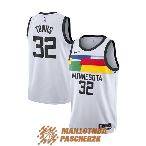 maillot minnesota timberwolves karl-anthony towns 32 city edition 2022-2023