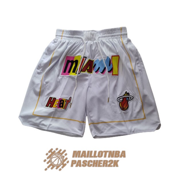 shorts miami heat city edition 2022-2023 blanc