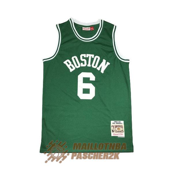 maillot boston celtics vintage bill russell 6 vert mitchell x ness