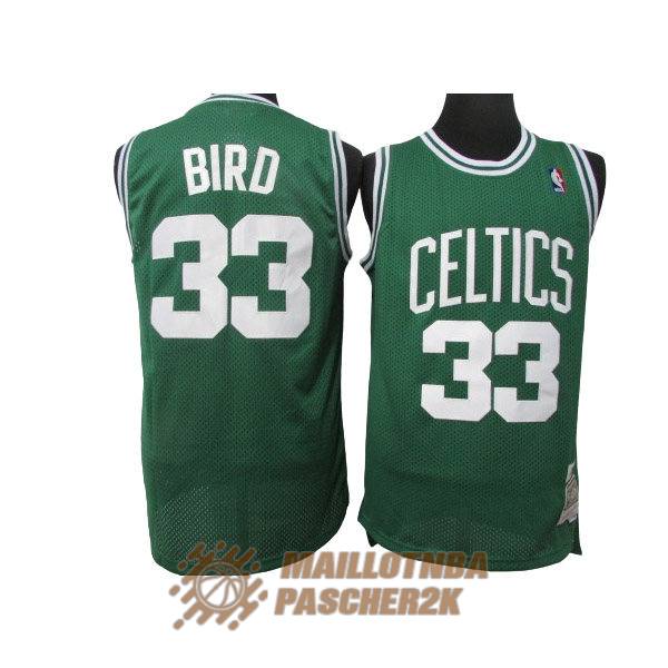 maillot boston celtics vintage larry bird 33 vert mitchell x ness