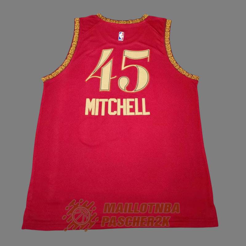 maillot cleveland cavaliers donovan mitchell 45 city edition rouge 2023-2024<br /><span class=