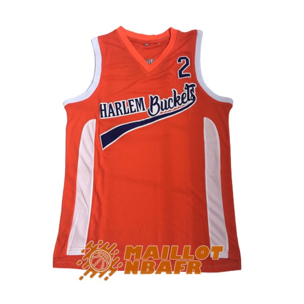 maillot Harlem buckefs kyrie lrving 2 pelicula edition orange bleu