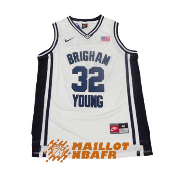 maillot NCAA brigham jimmer fredette 32 blanc