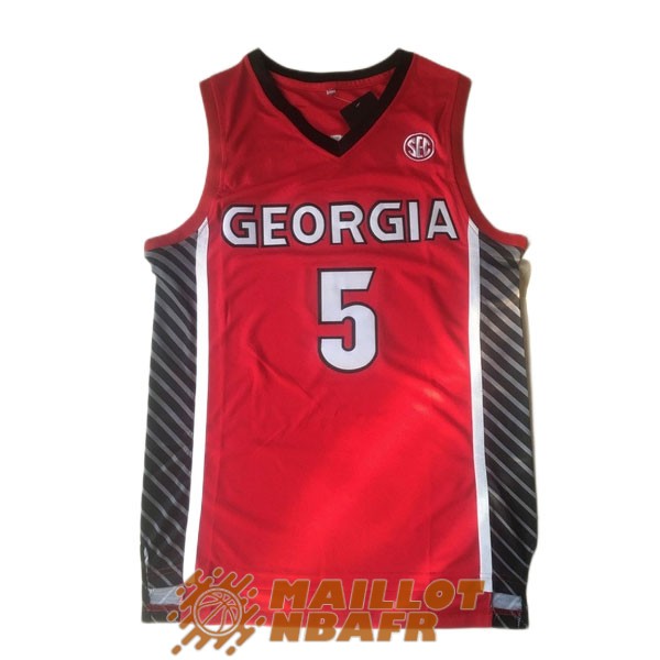 maillot NCAA georgia bulldogs football anthony edwards 5 rouge gris