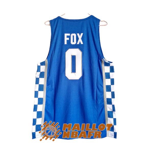 maillot NCAA kentucky de'aaron fox 0 bleu