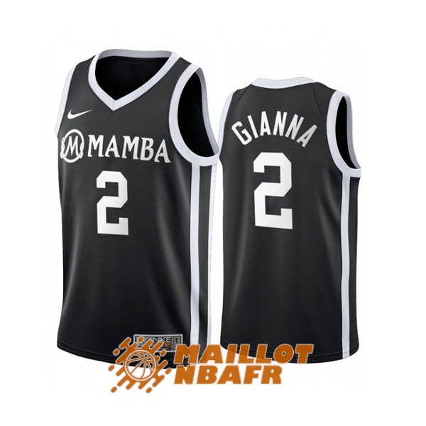 maillot NCAA mamba gianna bryant 2 noir blanc