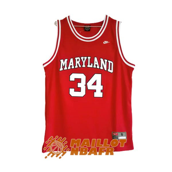 maillot NCAA maryland len bias 34 rouge