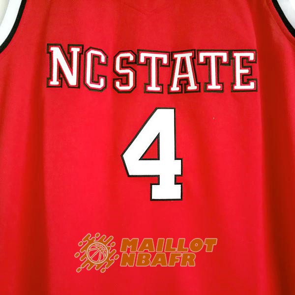 maillot NCAA ncstate dennis smith jr 4 rouge