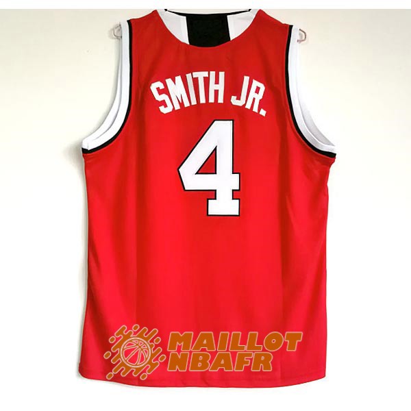 maillot NCAA ncstate dennis smith jr 4 rouge