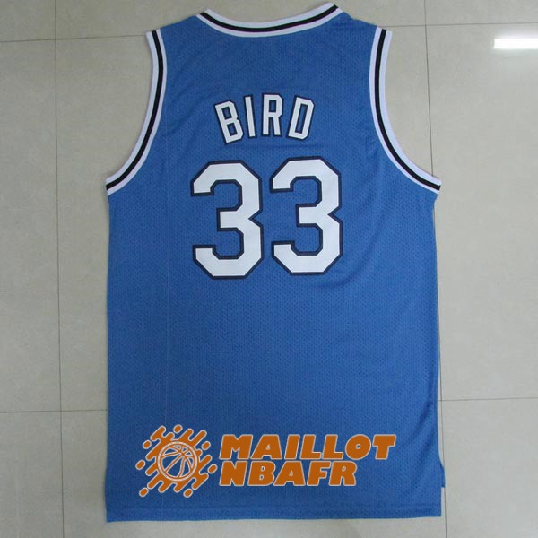maillot NCAA ndiana larry bird 33 bleu blanc