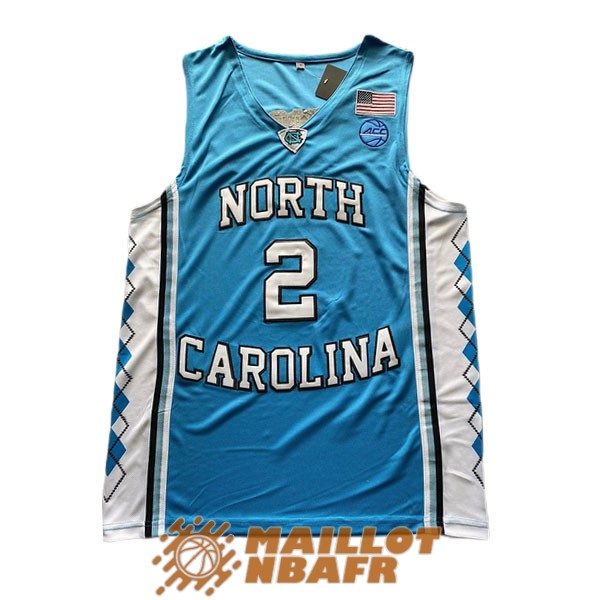 maillot NCAA north carolina cole anthony 2 bleu clair