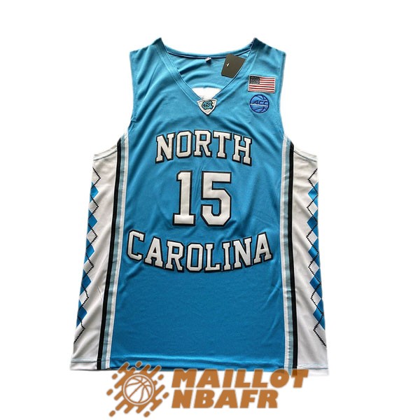 maillot NCAA north carolina michael carter 15 bleu clair