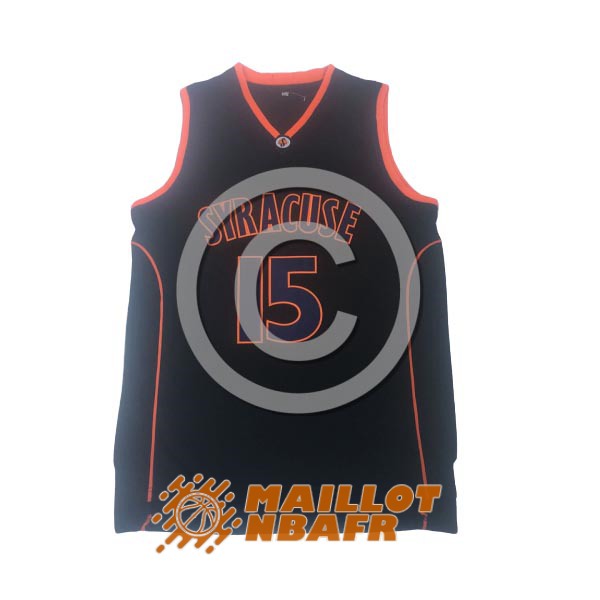 maillot NCAA syracuse carmelo anthony 15 noir orange