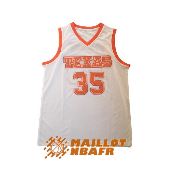 maillot NCAA texas kevin durant 35 blanc orange