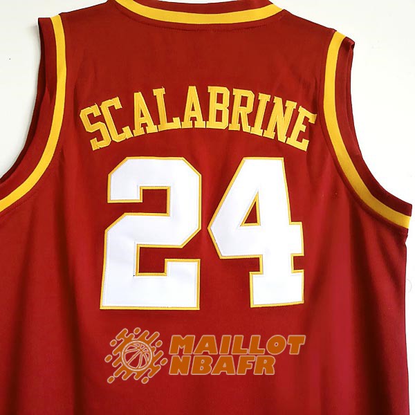 maillot NCAA usc brian scalabrine 24 rouge