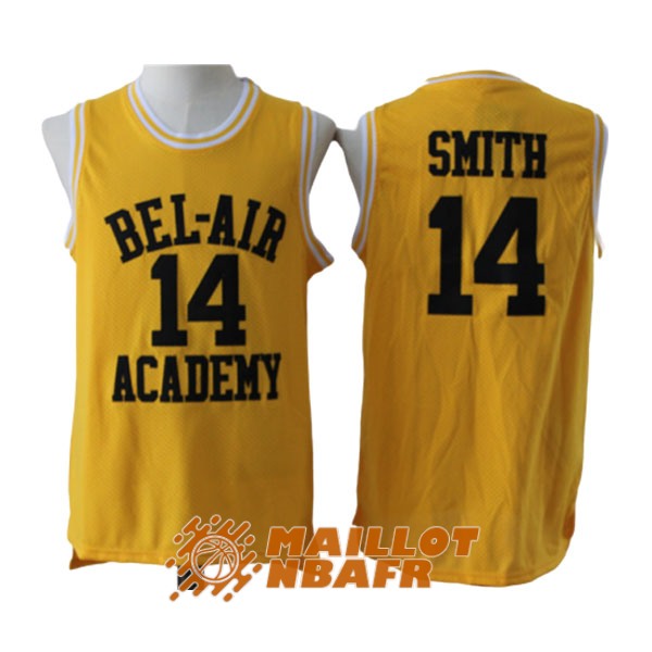 maillot bel air academy smith 14 pelicula edition jaune noir