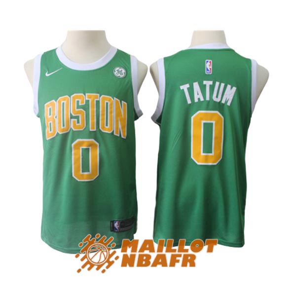 maillot boston celtics earned edition jayson tatum 0 vert