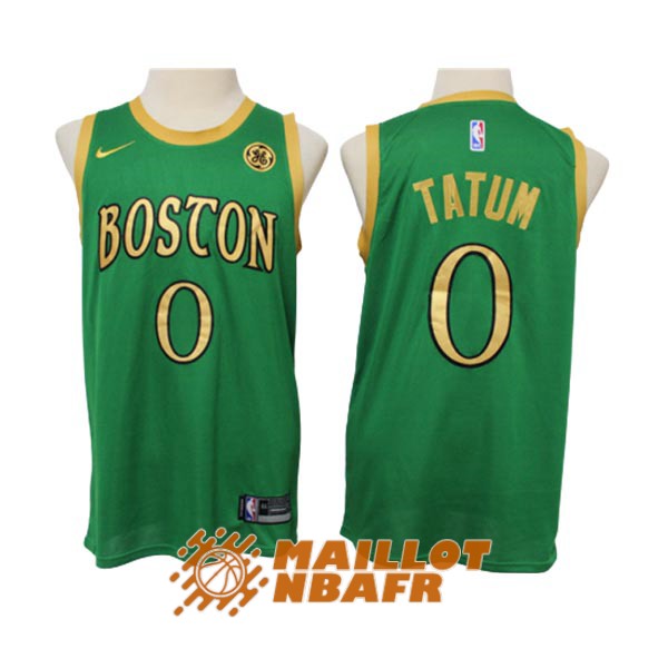 maillot boston celtics jayson tatum 0 vert city edition [maillotnba-10-29-36]