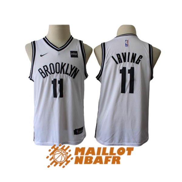 maillot brooklyn nets enfant kyrie irving 11 blanc
