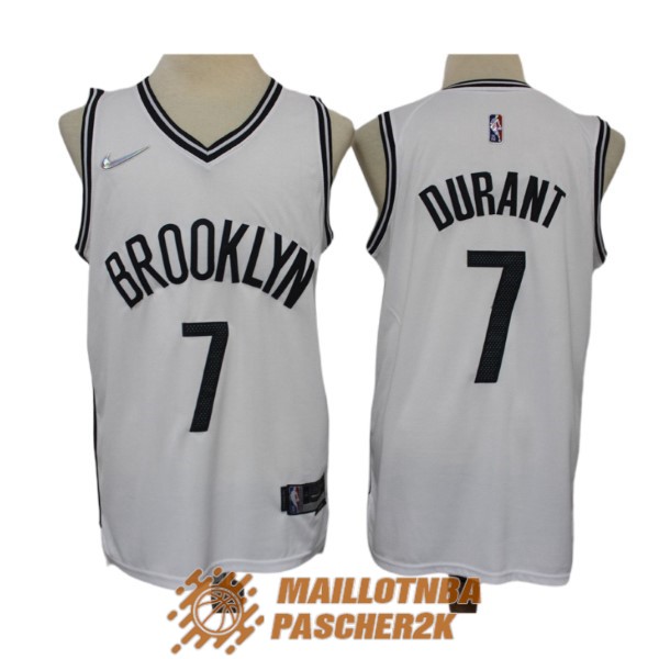 maillot brooklyn nets kevin durant 7 75th anniversaire diamant 2021-2022 blanc