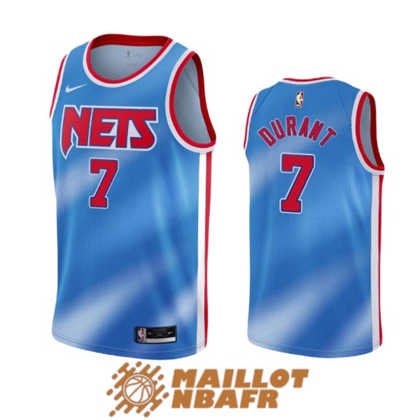 maillot brooklyn nets kevin durant 7 bleu rouge 2021