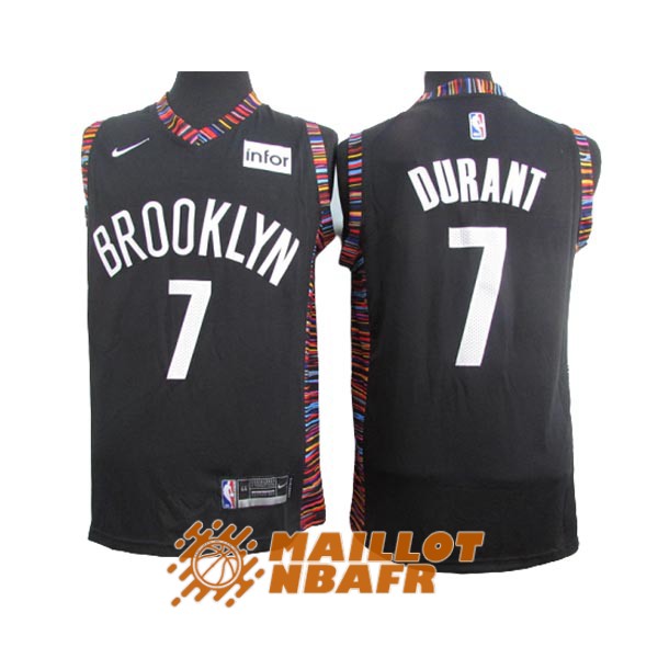 maillot brooklyn nets kevin durant 7 city edition noir 2019-2020