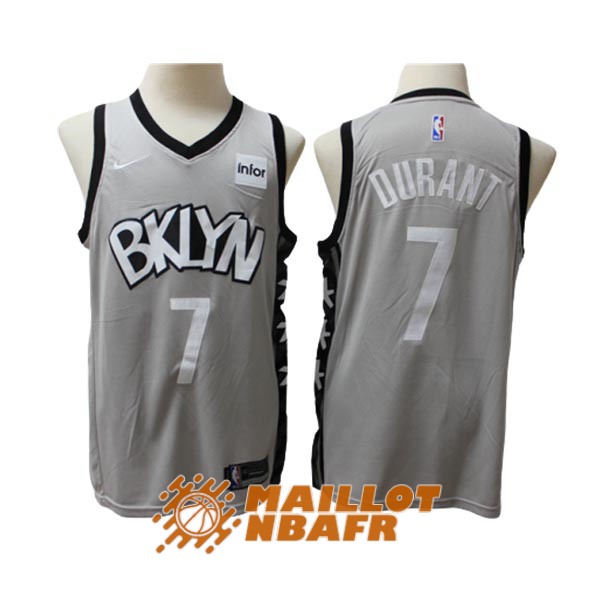 maillot brooklyn nets kevin durant 7 gris 2019-2020 [maillotnba-10-29-64]
