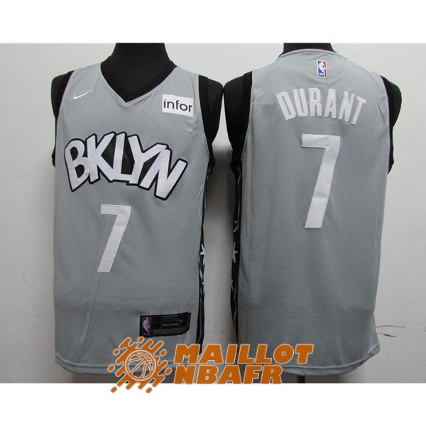 maillot brooklyn nets kevin durant 7 gris 2019-2020<br /><span class=