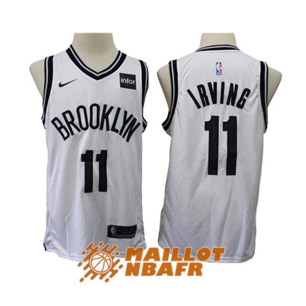 maillot brooklyn nets kyrie irving 11 blanc 2019-2020