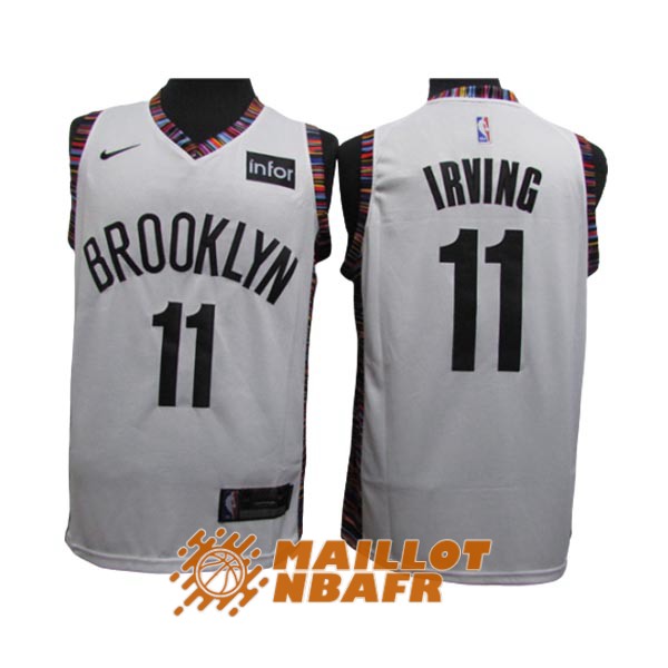 maillot brooklyn nets kyrie irving 11 blanc city edition