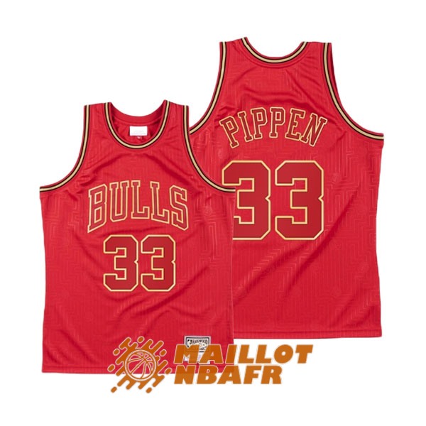 maillot chicago bulls scottie pippen 33 2020 rouge nouvel an chinois