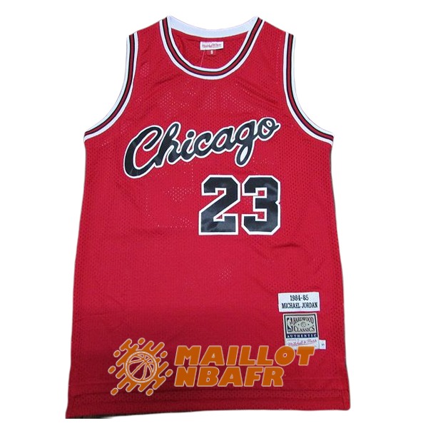 maillot chicago bulls vintage michael jordan 23 rouge 1984-1985