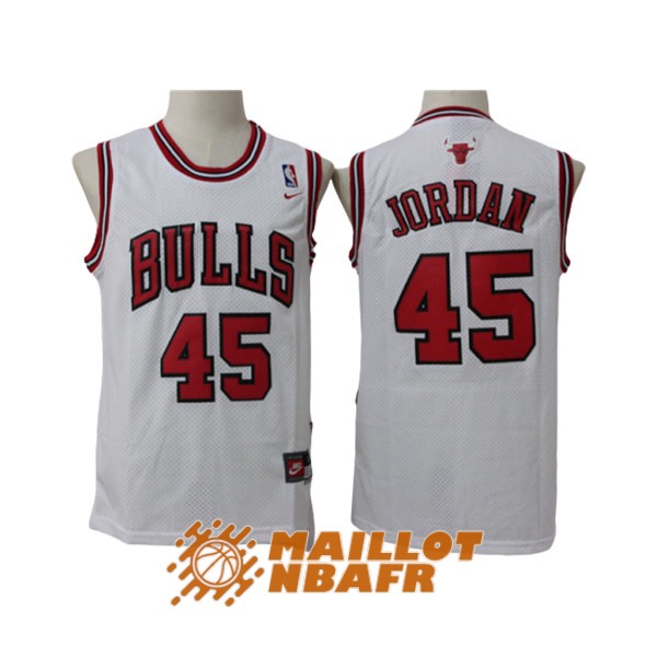 maillot chicago bulls vintage michael jordan 45 blanc 1994-1995