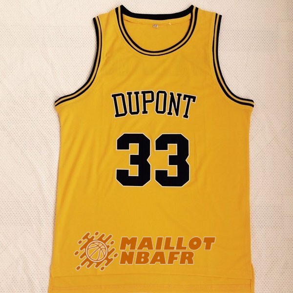 maillot dupont lason williams 33 edicion escuela secundaria jaune