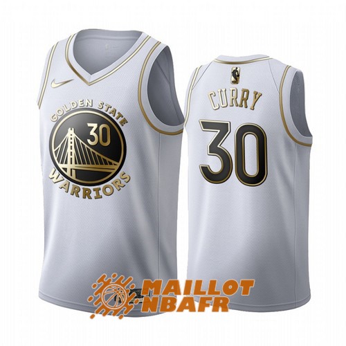 maillot golden state warriors stephen curry 30 blanc