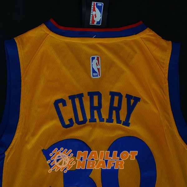 maillot golden state warriors stephen curry 30 jaune city edition