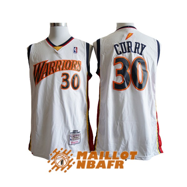 maillot golden state warriors vintage stephen curry 30 blanc