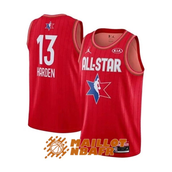 maillot houston rockets james harden 13 all star 2020 rouge
