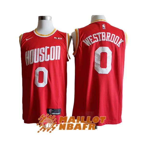 maillot houston rockets vintage russell westbrook 0 rouge