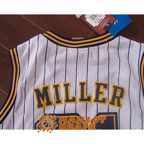 maillot indiana pacers reggie miller 31 blanc rayure<br /><span class=