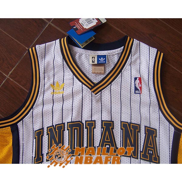 maillot indiana pacers reggie miller 31 blanc rayure<br /><span class=