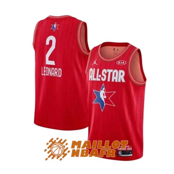 maillot los angeles clippers kawhi leonard 2 all star 2020 rouge