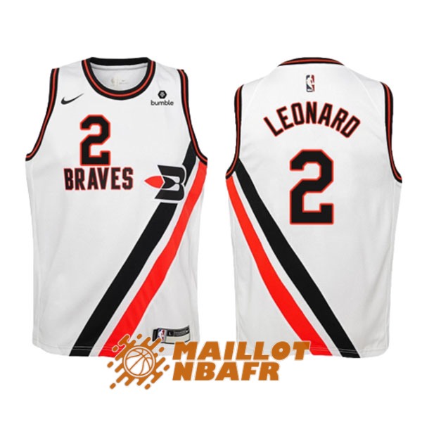 maillot los angeles clippers kawhi leonard 2 blanc rouge