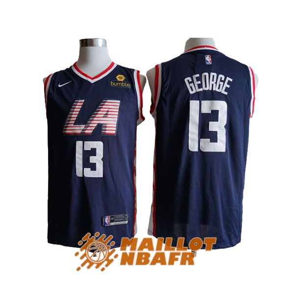 maillot los angeles clippers paul george 13 city edition bleu marine 2019