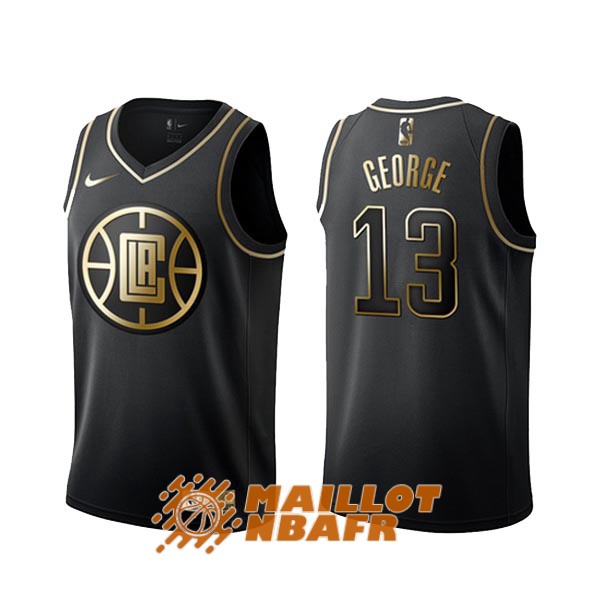 maillot los angeles clippers paul george 13 golden edition noir
