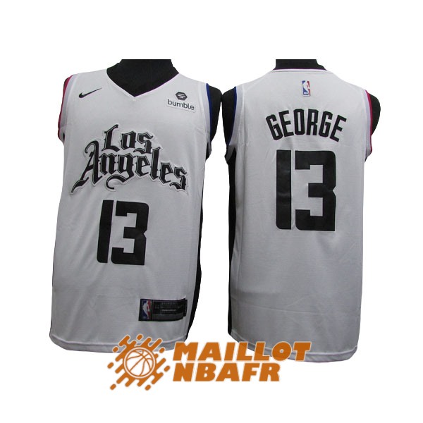 maillot los angeles clippers paul george 13 latin edition blanc