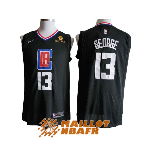 maillot los angeles clippers paul george 13 noir