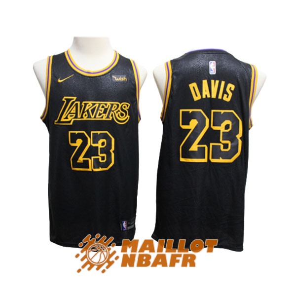 maillot los angeles lakers anthony davis 23 noir city edition