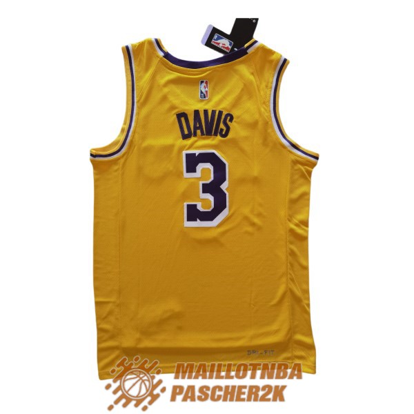 maillot los angeles lakers anthony davis 3 75th anniversaire diamant 2021-2022 jaune<br /><span class=