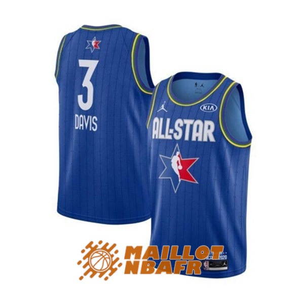 maillot los angeles lakers anthony davis 3 all star 2020 bleu